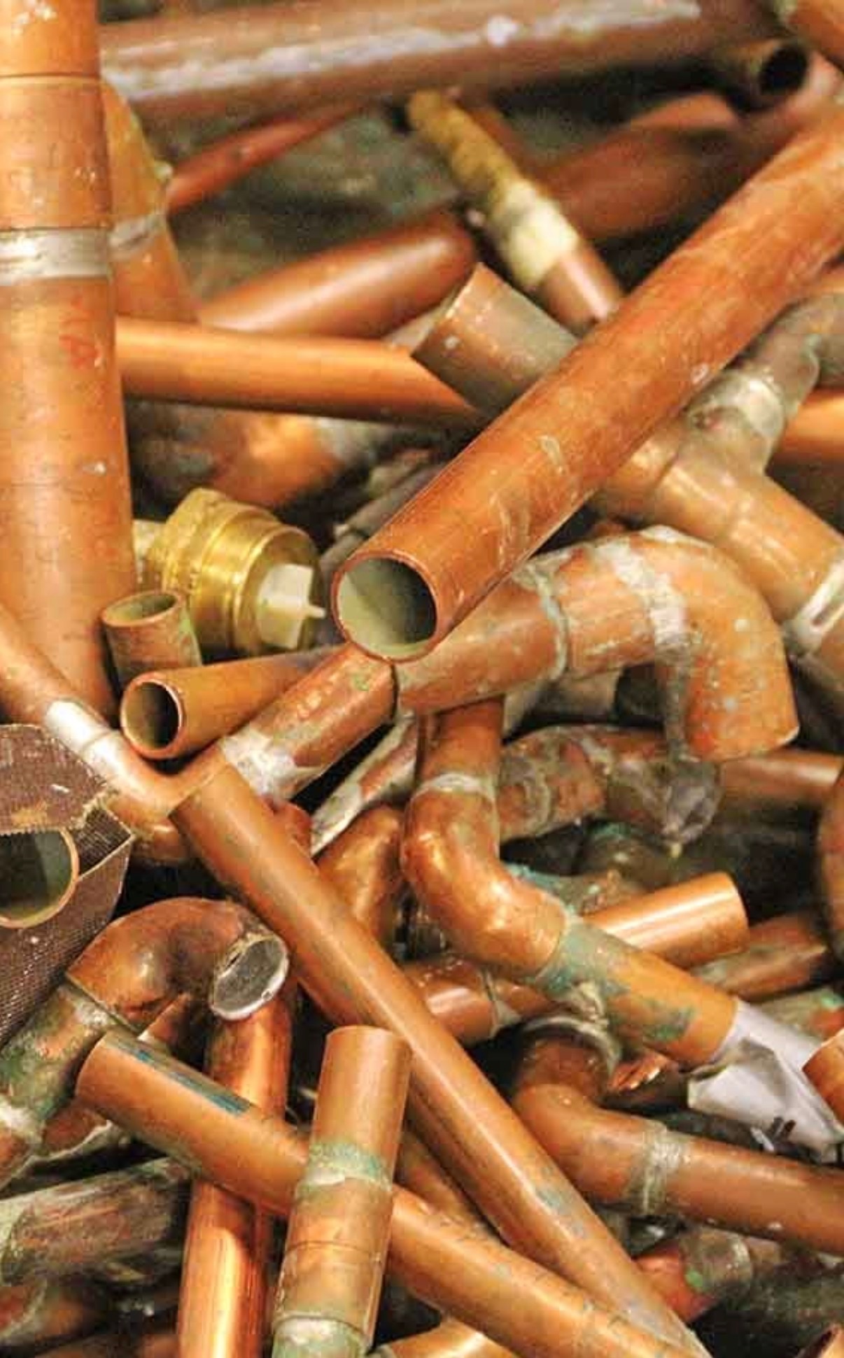 No. 2 Copper example — painted or oxidized copper pipe